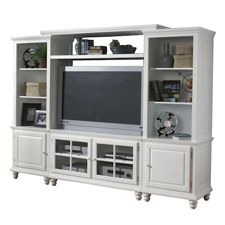 Small Entertainment Center with 11 Shelf Storage